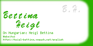 bettina heigl business card